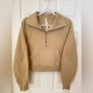 LULULEMON Scuba Oversized Funnel Neck Half Zip in Trench